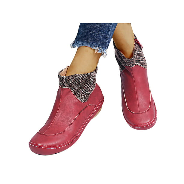 New Kids Girls Tassel Zip Ankle Boots Low Heels Flat Winter Autumn Shoes Size 